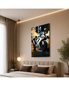 MOTO BLANCA NEÓN
