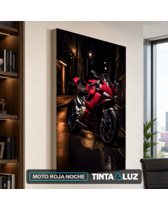 MOTO ROJA NOCHE
