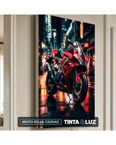 MOTO ROJA CIUDAD