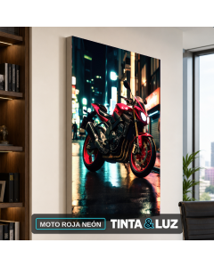 MOTO ROJA NEÓN
