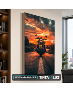 MOTO ATARDECER