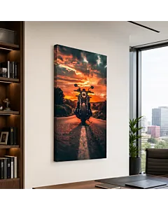 MOTO ATARDECER