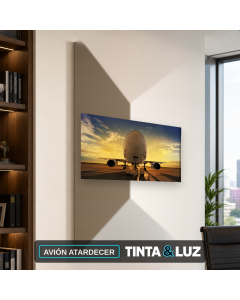 AVIÓN ATARDECER