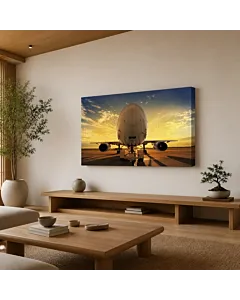 AVIÓN ATARDECER