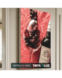 BOTELLA Y UVAS