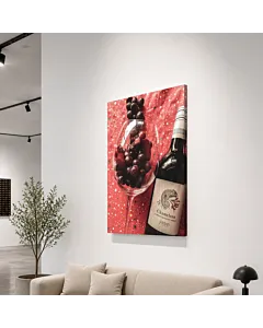 BOTELLA Y UVAS