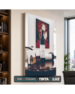 VINO Y CUADRO