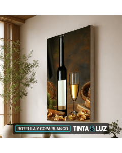BOTELLA Y COPA BLANCO