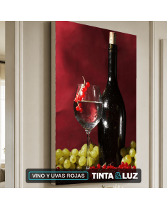 VINO Y UVAS ROJAS