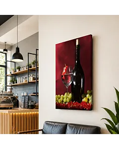 VINO Y UVAS ROJAS
