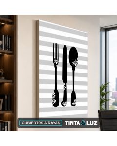 CUBIERTOS A RAYAS