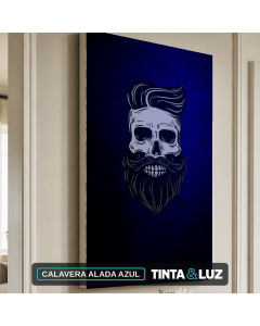 CALAVERA ALADA AZUL