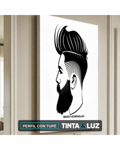 PERFIL CON TUPÉ