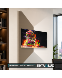 HAMBURGUESA Y FUEGO