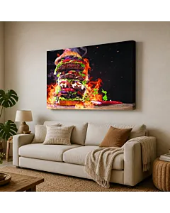 HAMBURGUESA Y FUEGO