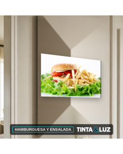 HAMBURGUESA Y ENSALADA