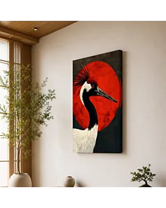 GRULLA Y SOL ROJO