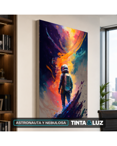 ASTRONAUTA Y NEBULOSA