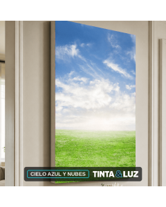 CIELO AZUL Y NUBES