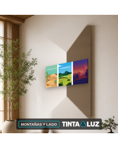 MONTAÑAS Y LAGO