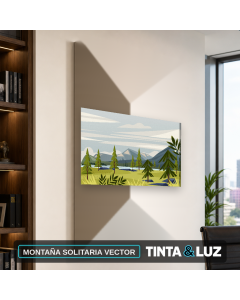 MONTAÑA SOLITARIA VECTOR