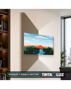 BOSQUE Y NIEBLA VECTOR