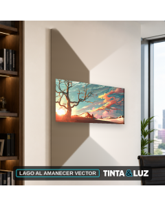 LAGO AL AMANECER VECTOR