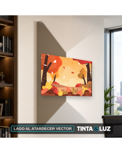 LAGO AL ATARDECER VECTOR
