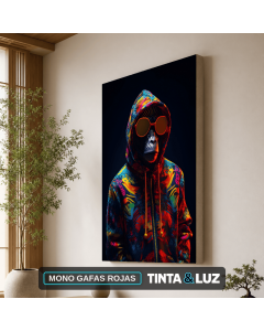 MONO GAFAS ROJAS