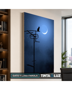 GATO Y LUNA FAROLA