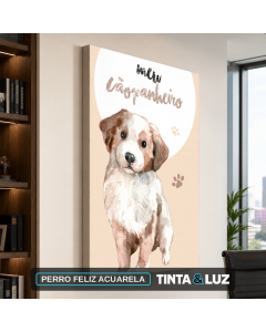 PERRO FELIZ ACUARELA