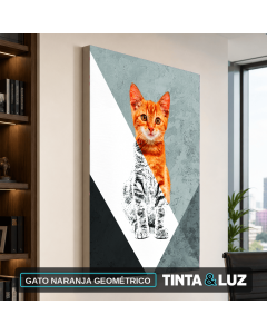 GATO NARANJA GEOMÉTRICO