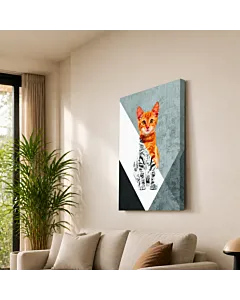 GATO NARANJA GEOMÉTRICO