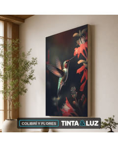 COLIBRÍ Y FLORES
