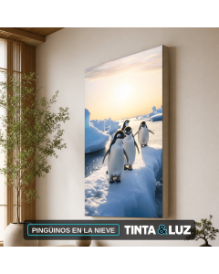 PINGÜINOS EN LA NIEVE