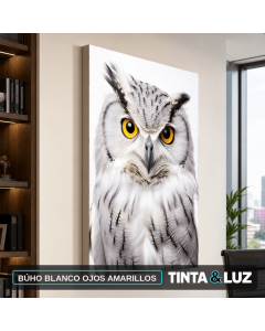 BÚHO BLANCO OJOS AMARILLOS