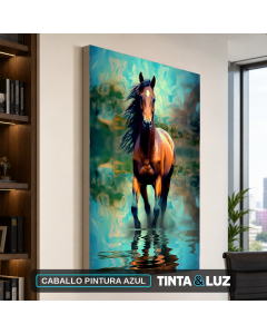 CABALLO PINTURA AZUL