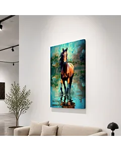 CABALLO PINTURA AZUL