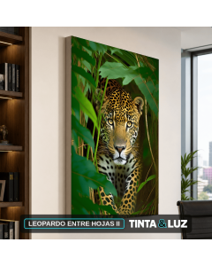 LEOPARDO ENTRE HOJAS II