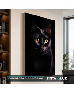 GATO NEGRO OJOS DORADOS