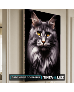 GATO MAINE COON GRIS