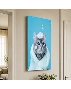 GATO GRIS Y BLANCO
