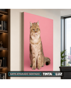 GATO ATIGRADO SENTADO