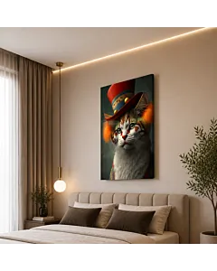 GATO ATIGRADO Y SOMBRERO