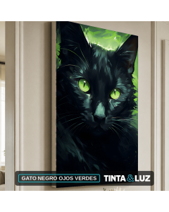 GATO NEGRO OJOS VERDES