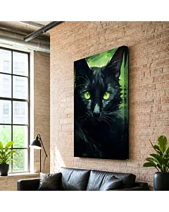 GATO NEGRO OJOS VERDES