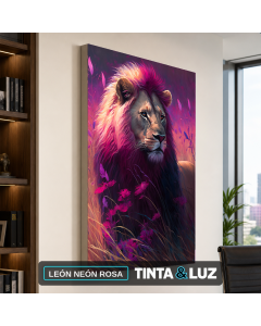 LEÓN NEÓN ROSA