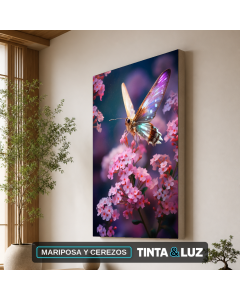 MARIPOSA Y CEREZOS