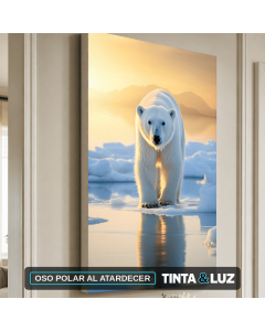 OSO POLAR AL ATARDECER