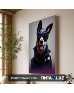 PERRO Y GAFAS NEÓN